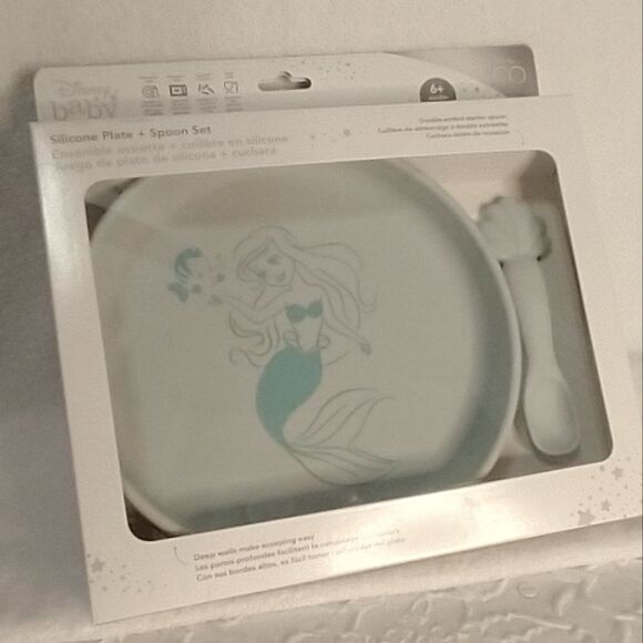 Disney Baby Silicone Plate and Spoon - Picture 1 of 4